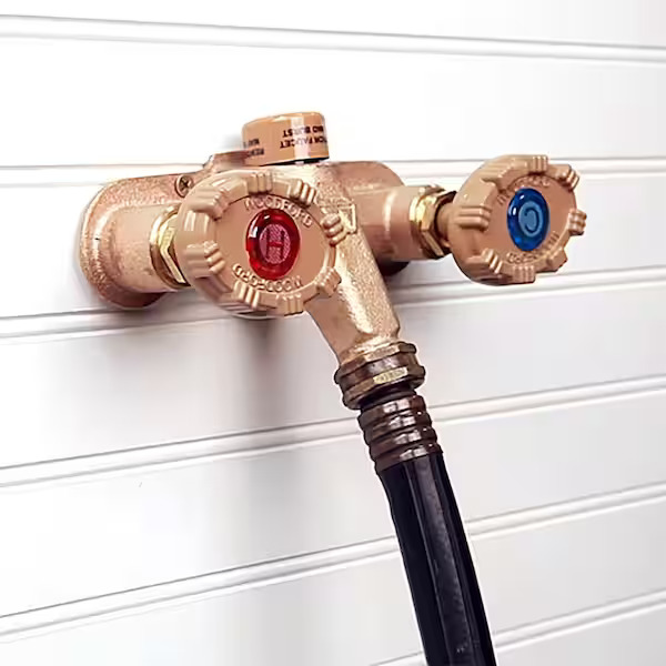 Install Hot Water Hose Bib in Garage