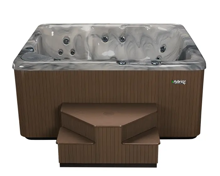 Hot Tub - 4 Person Hot Tub - 1 colour for hot tub and cover - Model: Beachcomber 350Hybrid